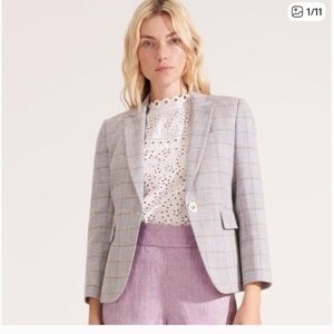 Veronica Beard Schoolboy Plaid Dickey Jacket Size 4